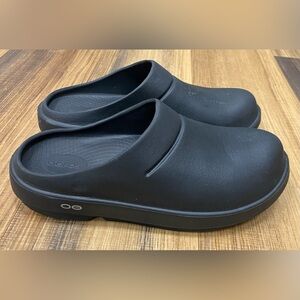 Oofos OOcloog Black Mule Clogs Recovery Comfort Shoes Slip On Womens 10 Mens 8